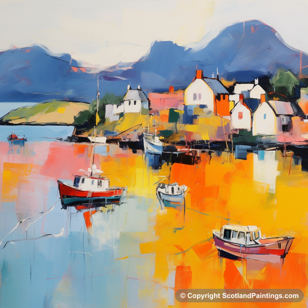 Painting - Plockton Harbour - Scottish Harbours