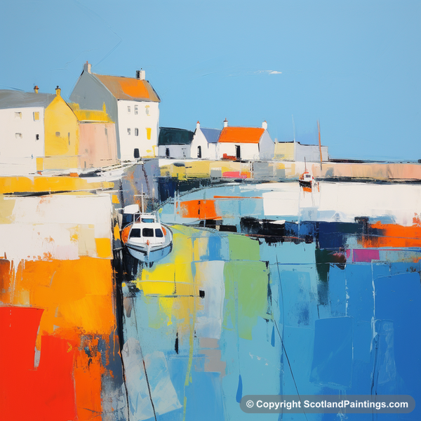 Painting - Dunbar Harbour - Scottish Harbours