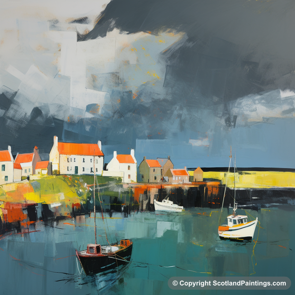 Painting - Crail Harbour - Scottish Harbours