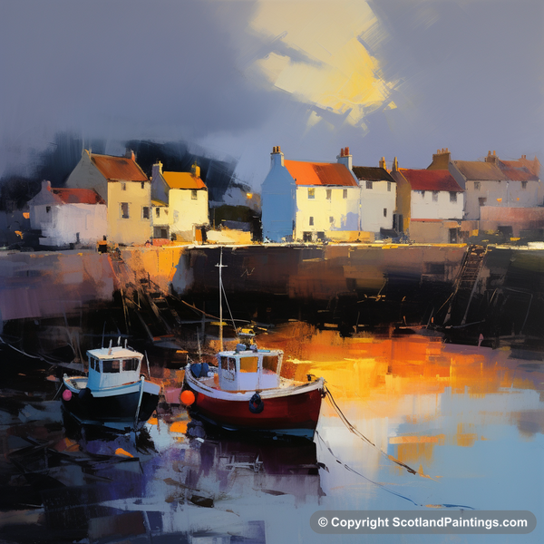 Painting - Crail Harbour - Scottish Harbours