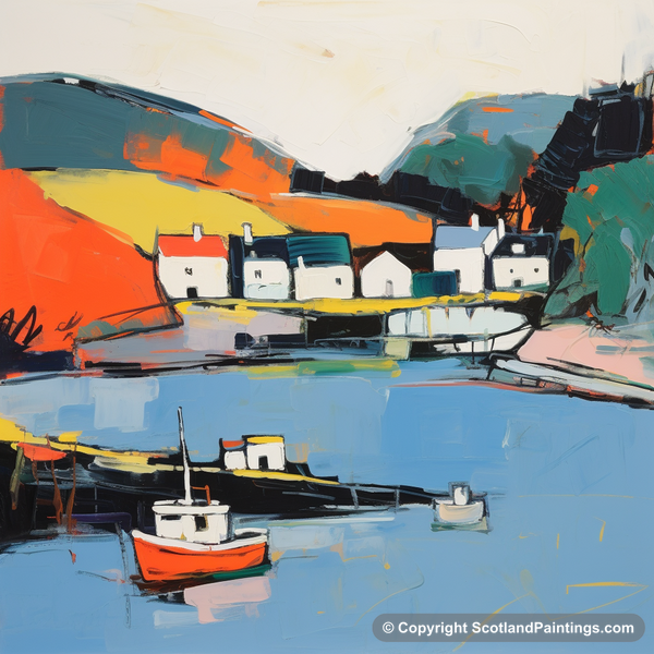 Painting - Cove Harbour - Scottish Harbours