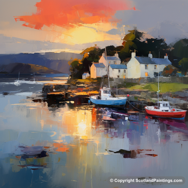 Painting - Tayvallich Harbour - Scottish Harbours