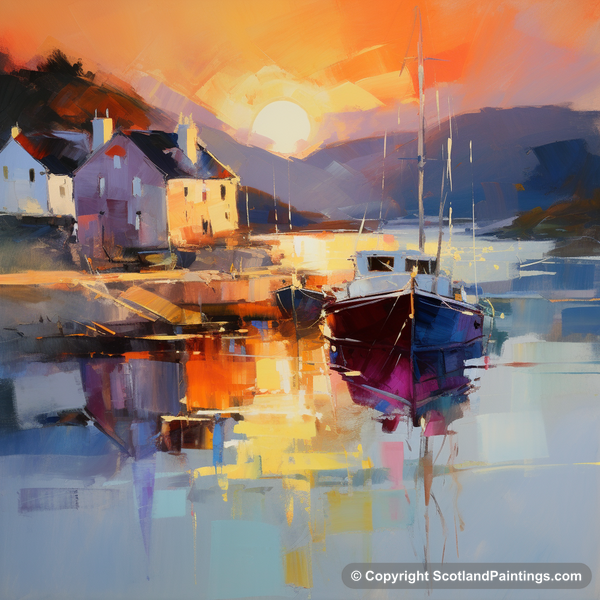 Painting - Tayvallich Harbour - Scottish Harbours