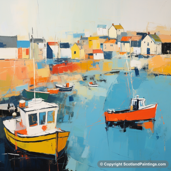 Painting - Stonehaven Harbour - Scottish Harbours