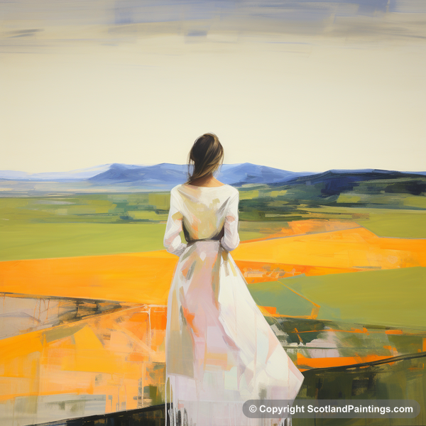 Painting - Pentland Hills - White Dress