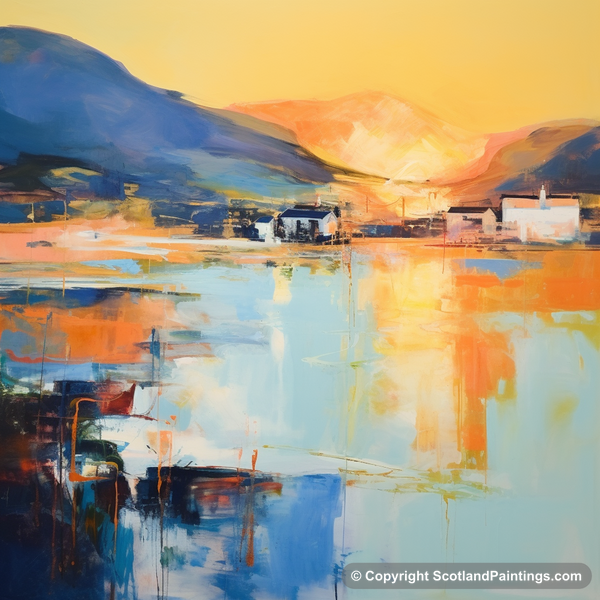 Painting - Lochranza Harbour - Scottish Harbours