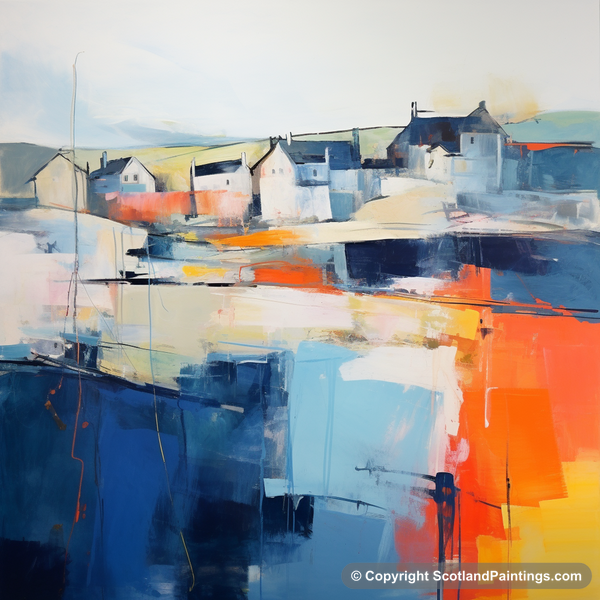 Painting - Cullen Harbour - Scottish Harbours