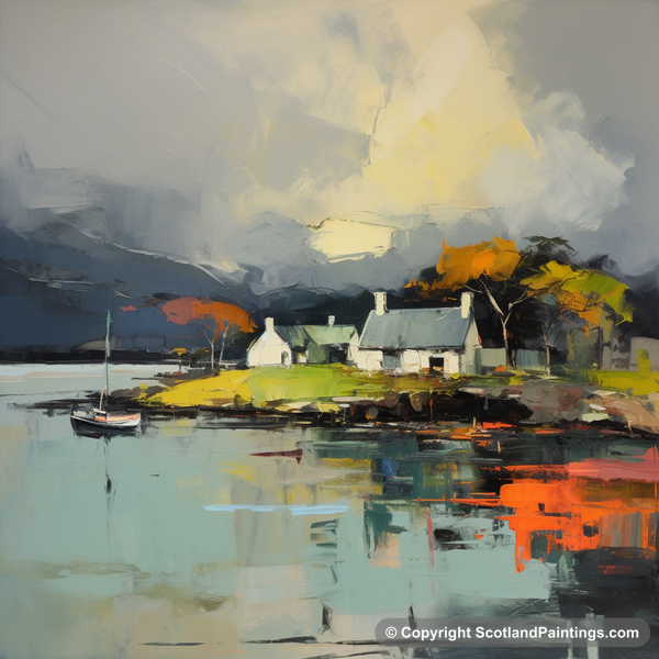 Painting - Port Appin Harbour - Scottish Harbours