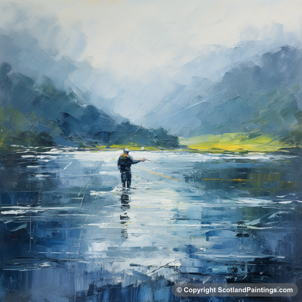 Painting - Loch Awe - Scotland Fly Fishing