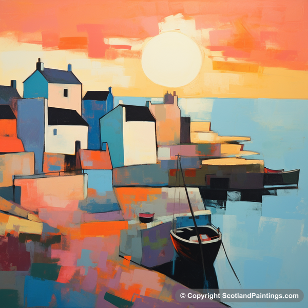 Painting - Crail Harbour - Scottish Harbours