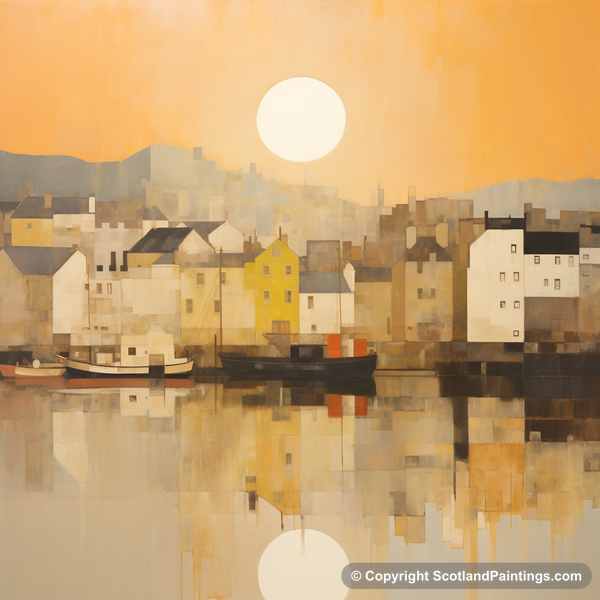 Painting - Oban Harbour - Scottish Harbours