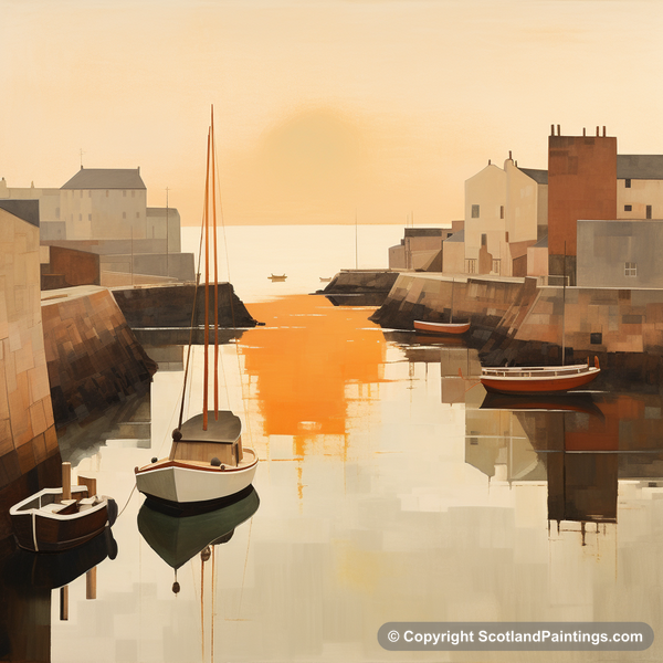 Painting - Eyemouth Harbour - Scottish Harbours