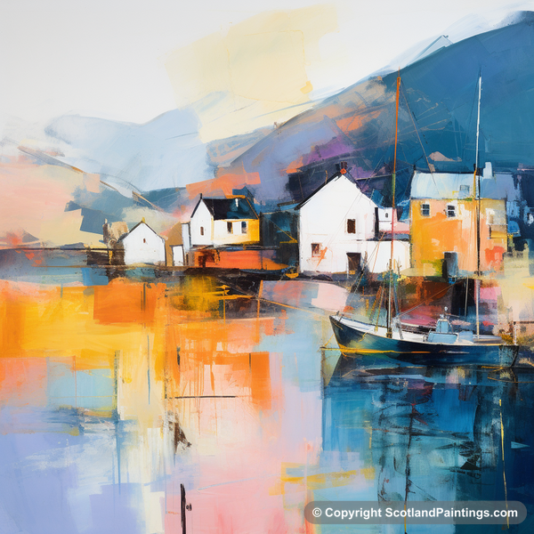 Painting - Ullapool Harbour - Scottish Harbours