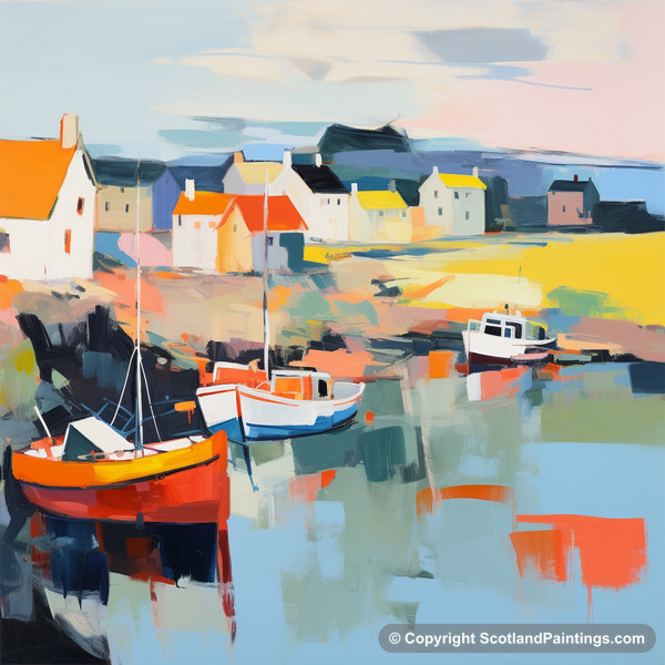 Painting - Cove Harbour - Scottish Harbours