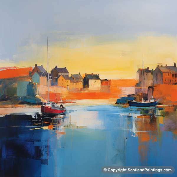 Painting - Dunbar Harbour - Scottish Harbours