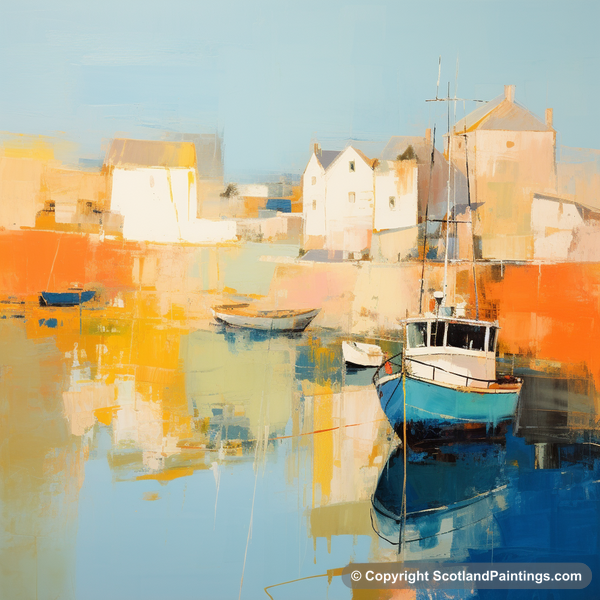 Painting - Stonehaven Harbour - Scottish Harbours