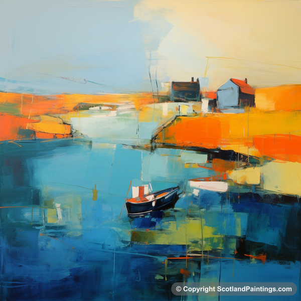 Painting - Lybster Harbour - Scottish Harbours