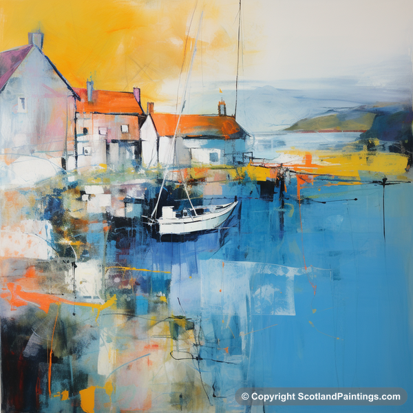 Painting - St Abba's Harbour - Scottish Harbours