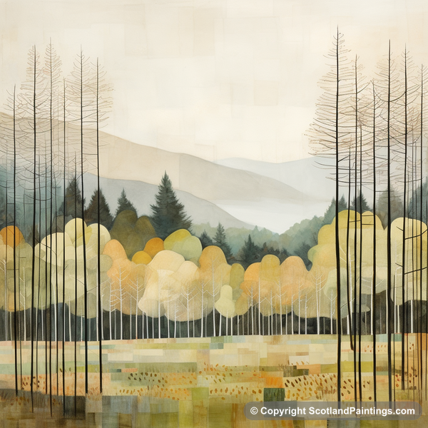 Painting - Glenmore Lodge Forest - Scottish Forests