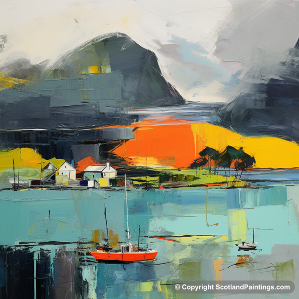 Painting - Isleornsay Harbour - Scottish Harbours