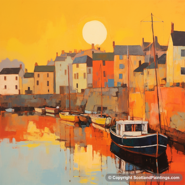 Painting - Eyemouth Harbour - Scottish Harbours