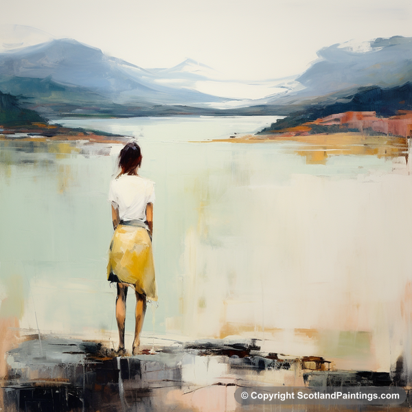 Painting - Loch Maree - White Dress