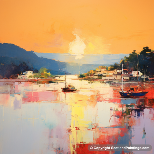 Painting - Oban Harbour - Scottish Harbours