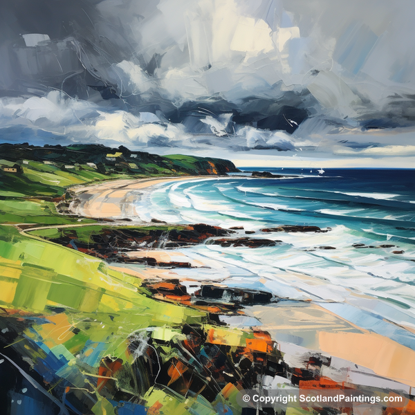 Painting - Coldingham Bay - Scottish Beaches