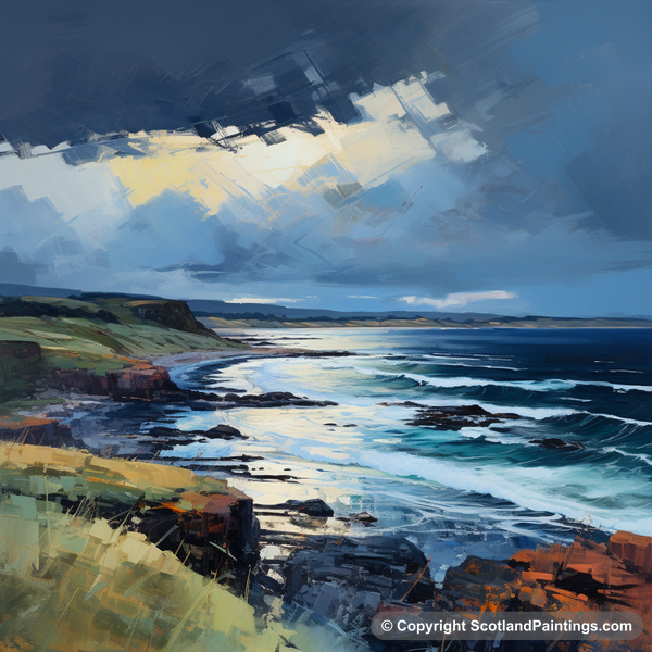 Painting - Coldingham Bay - Scottish Beaches