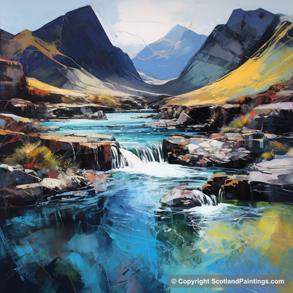 Painting - The Fairy Pools - Scottish Islands