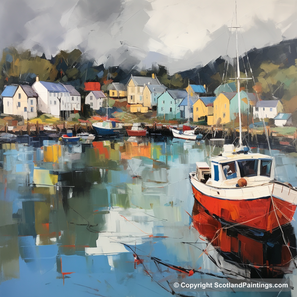 Painting - Tarbert Marina - Scottish Harbours