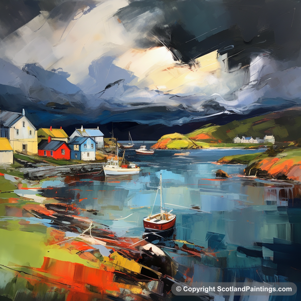 Painting - Gairloch Harbour - Scottish Harbours