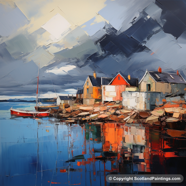 Painting - Dunbar Harbour - Scottish Harbours