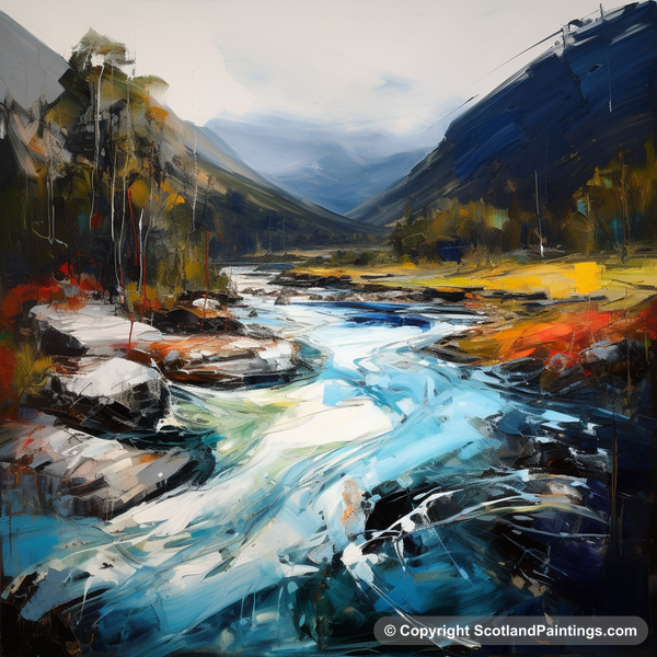 Painting - River Orchy - Scottish Rivers