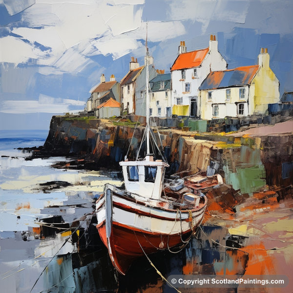 Painting - Crail Harbour - Scottish Harbours