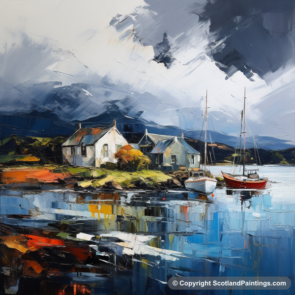 Painting - Port Appin Harbour - Scottish Harbours