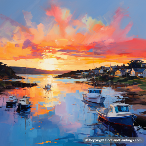 Painting - Cullen Harbour - Scottish Harbours