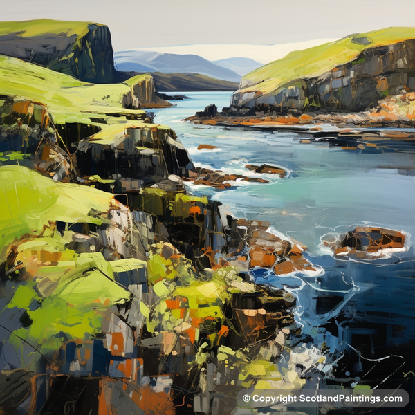 Painting - Easdale Sound - Scottish Coves