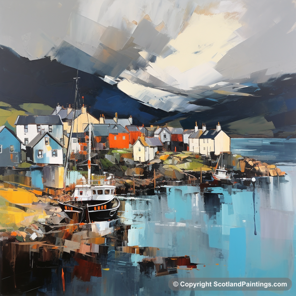 Painting - Mallaig Harbour - Scottish Harbours