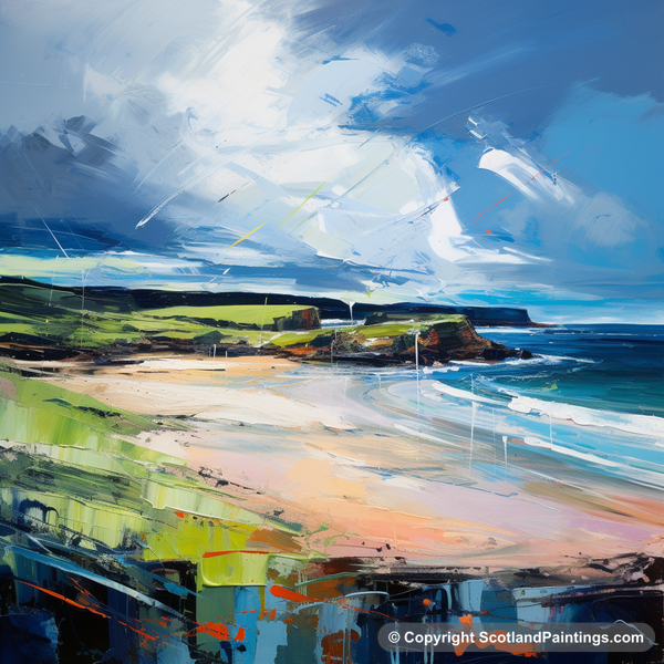 Painting - Lunan Bay - Scottish Beaches