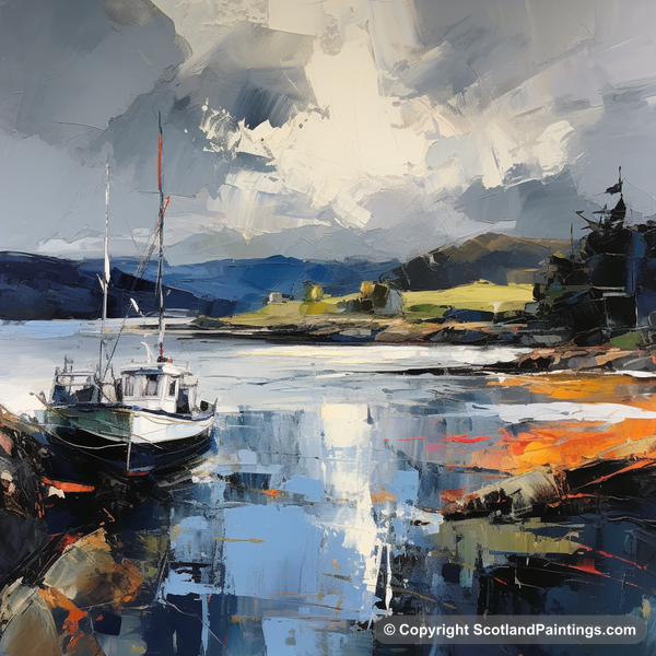 Painting - Tayvallich Harbour - Scottish Harbours