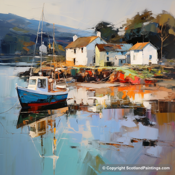 Painting - Tayvallich Harbour - Scottish Harbours