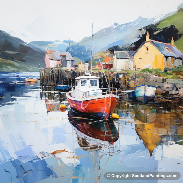 Painting - Tayvallich Harbour - Scottish Harbours