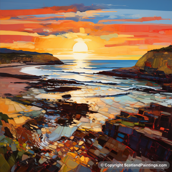 Painting - Coldingham Bay - Scottish Beaches