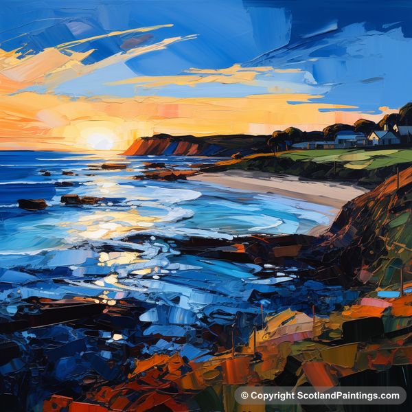 Painting - Coldingham Bay - Scottish Beaches