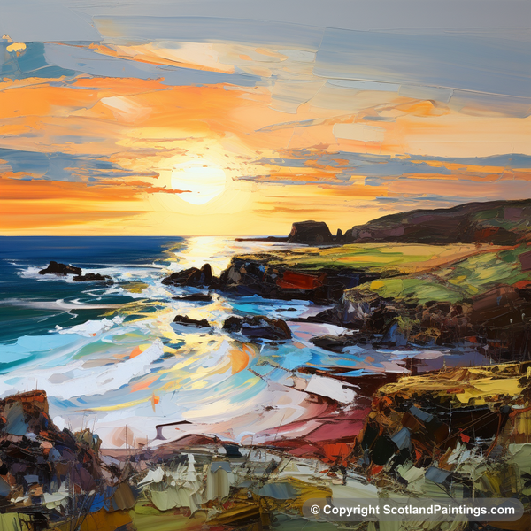 Painting - Coldingham Bay - Scottish Beaches