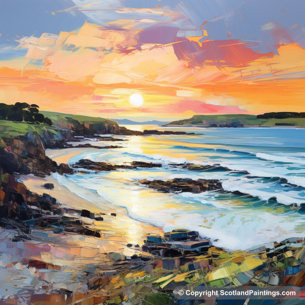 Painting - Coldingham Bay - Scottish Beaches