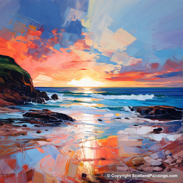 Painting - Coldingham Bay - Scottish Beaches