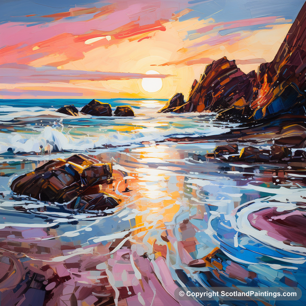 Painting - Coldingham Bay - Scottish Beaches