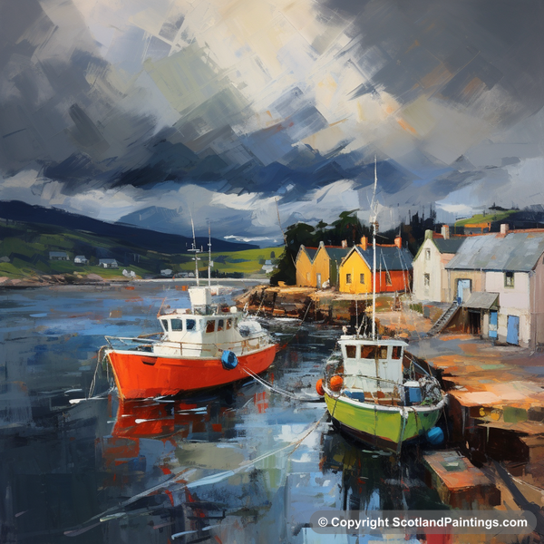 Painting - Cromarty Harbour - Scottish Harbours